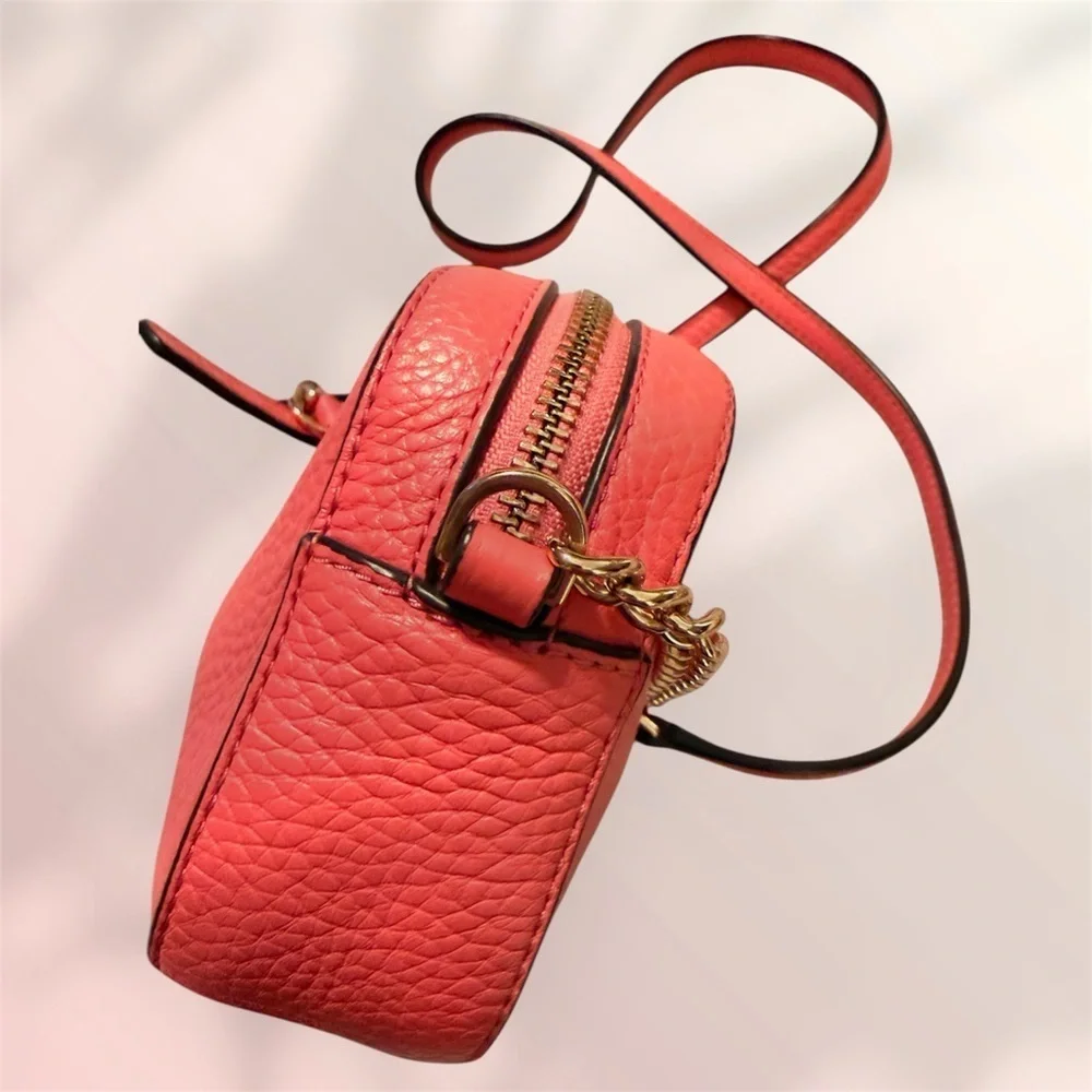 Tory Burch Pink Mini Miller Leather Crossbody Bag